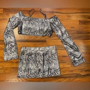 Mini Skirt Set (snake-print)